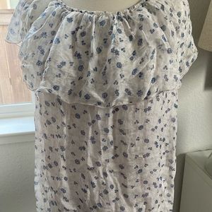 Silk floral blouse NWT